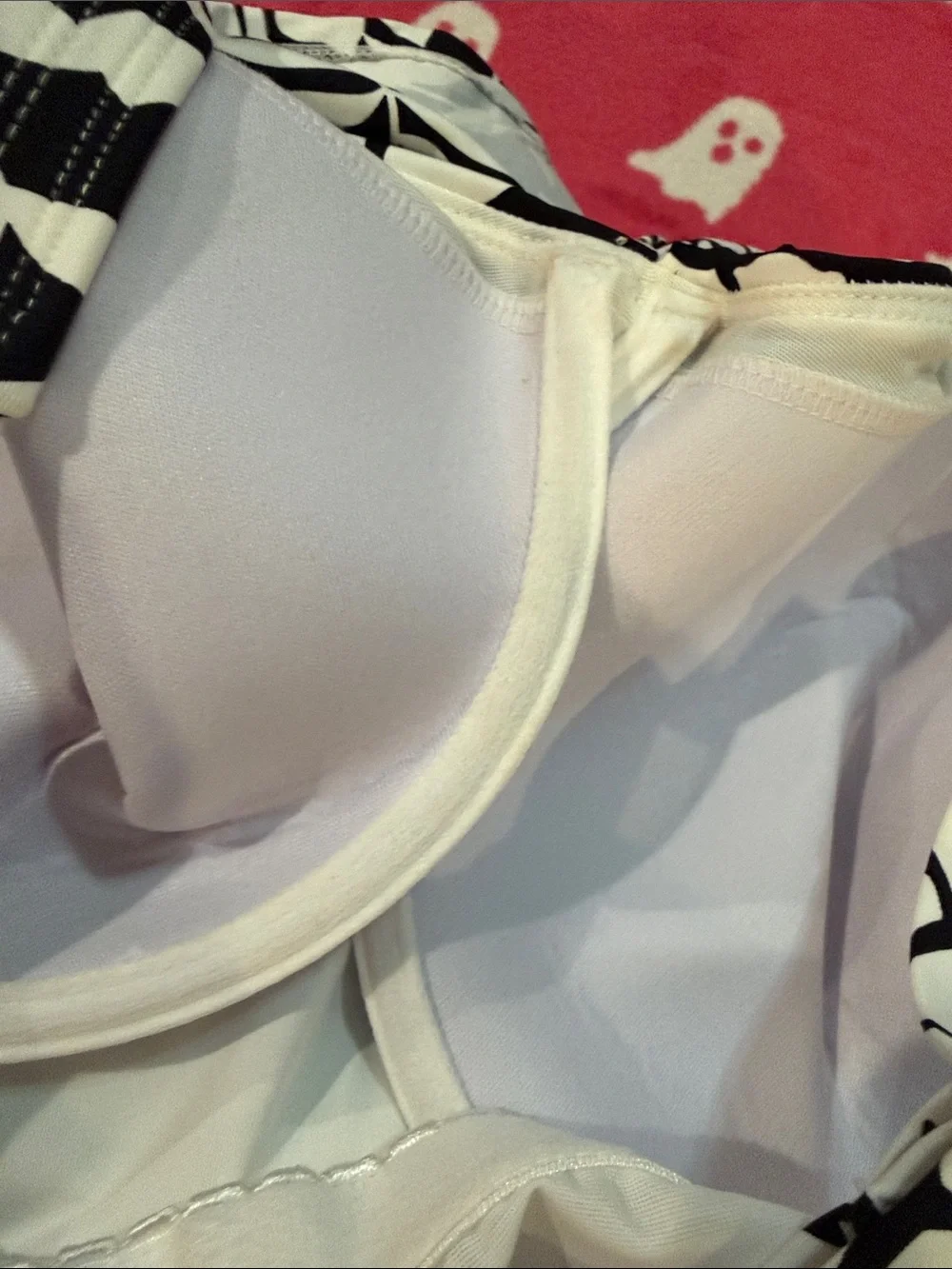 Black & White Floral Land’s End Tankini Top - Women's Swimwear